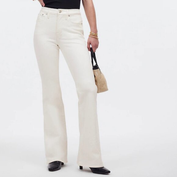 Madewell Denim - Madewell Women's Flea Market Flare Denim Jeans in Tile White Size 30
